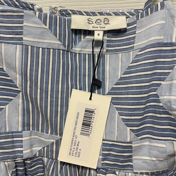 Sea | Helmi Striped Shirting Midi Dress - Picture 15 of 16